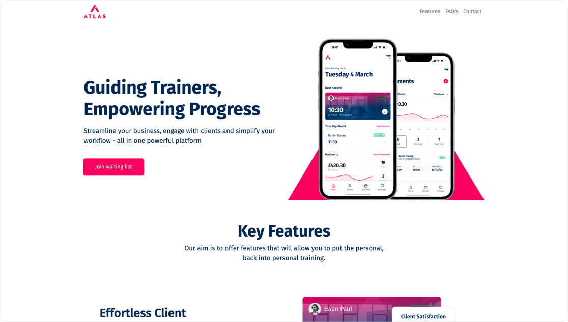 Atlas Coaching website hero image