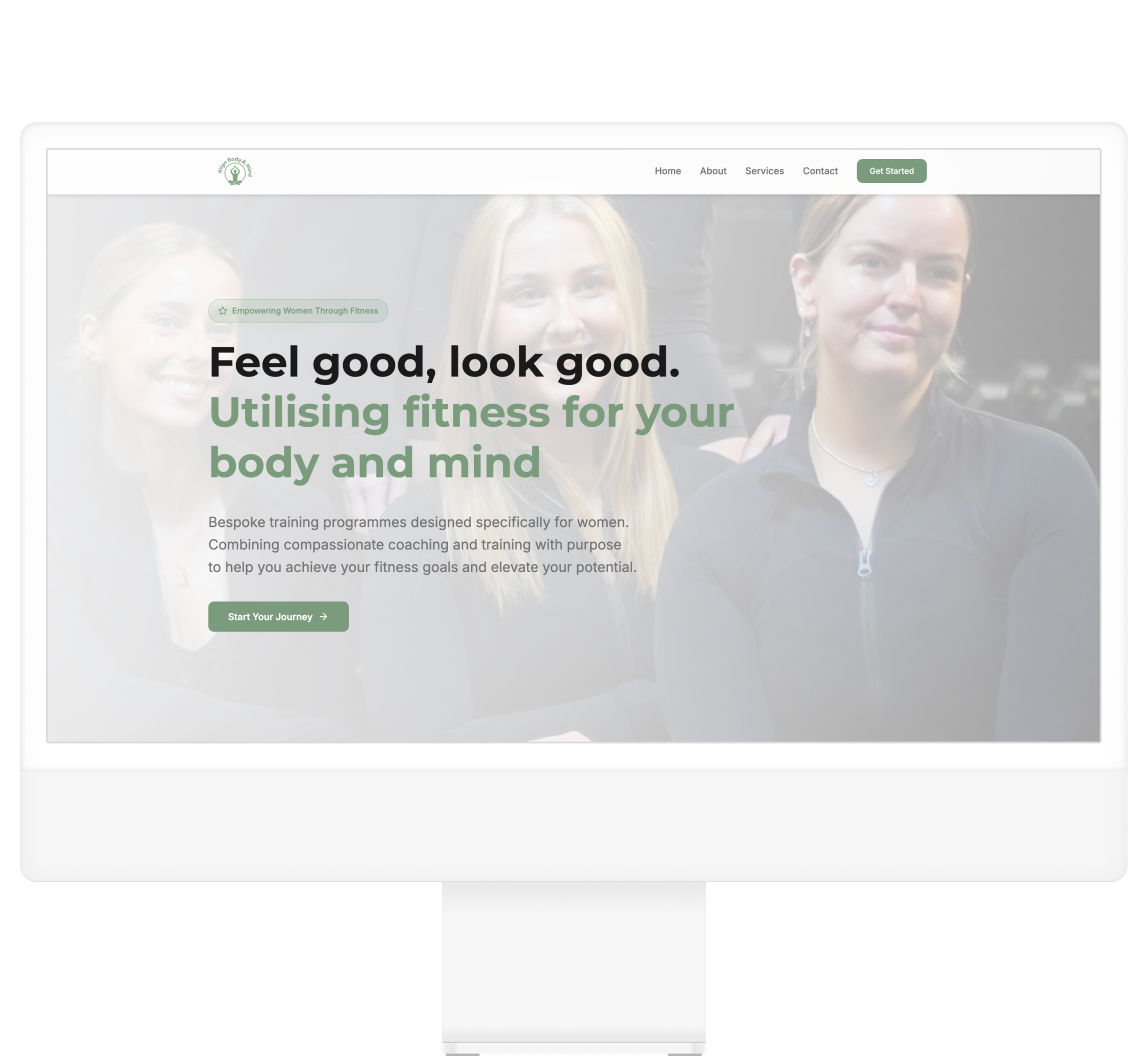 Align Body and Mind website on desktop