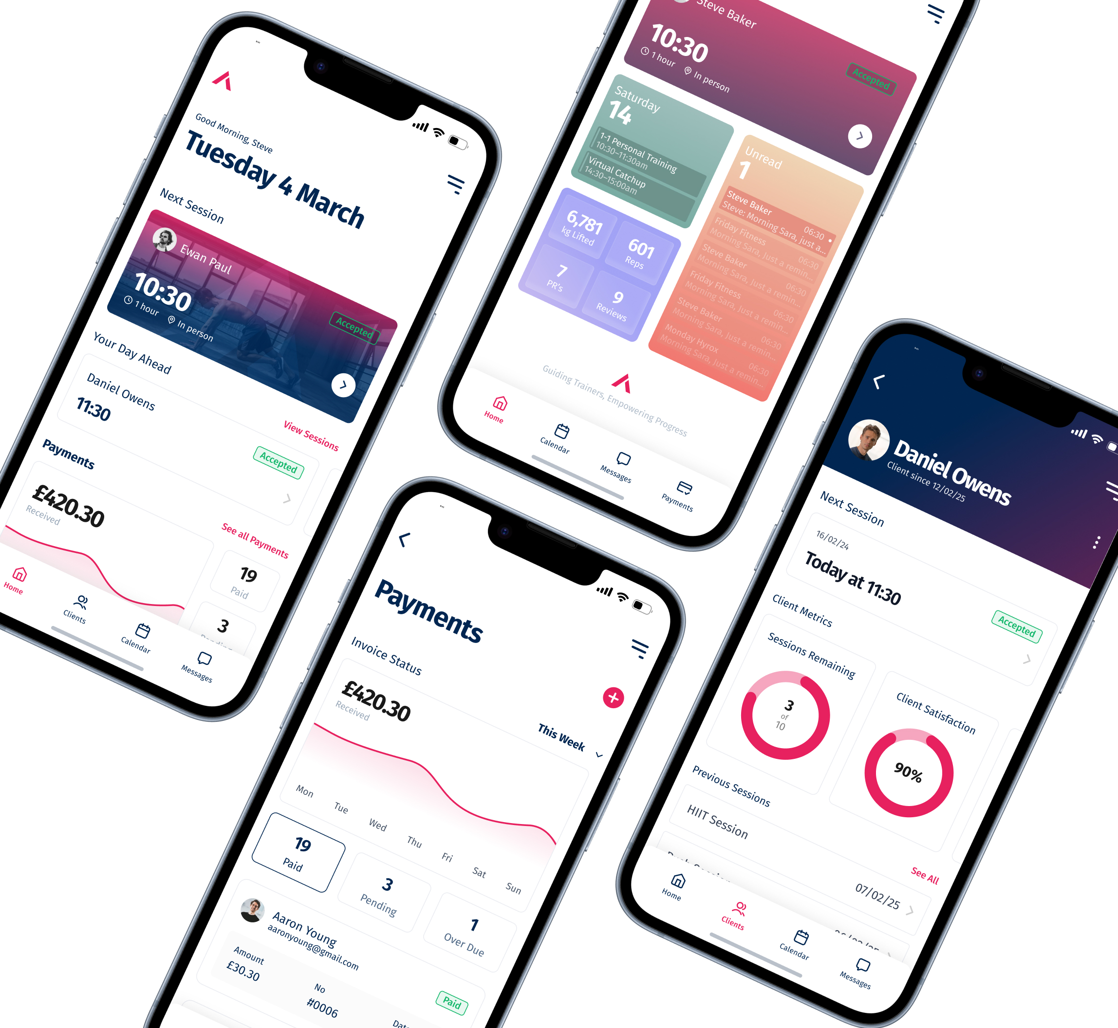 Atlas app screens on mobile